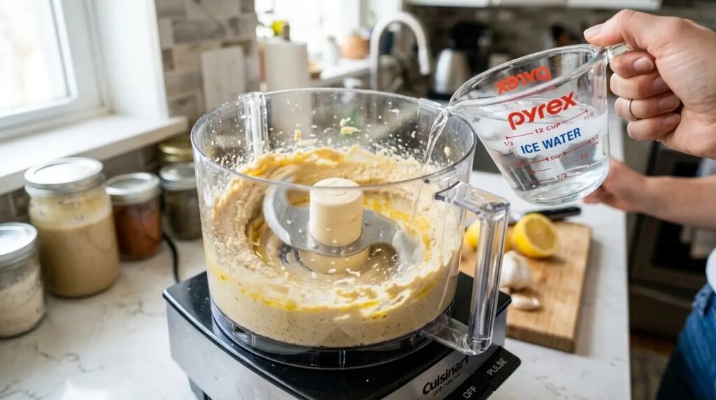 How to make homemade hummus in a food processor